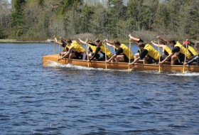 Cheema Launches New War Canoe - © Doris Corbin